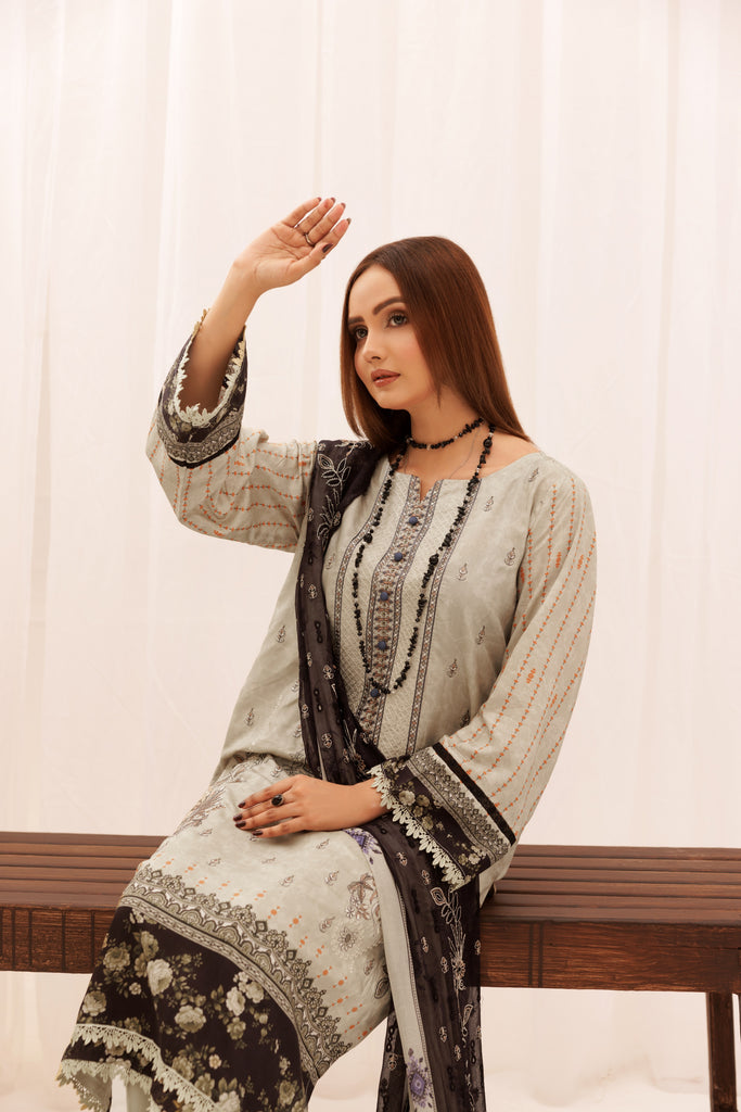 SUNLIT ELEGANCE - 3 PC UNSTITCHED