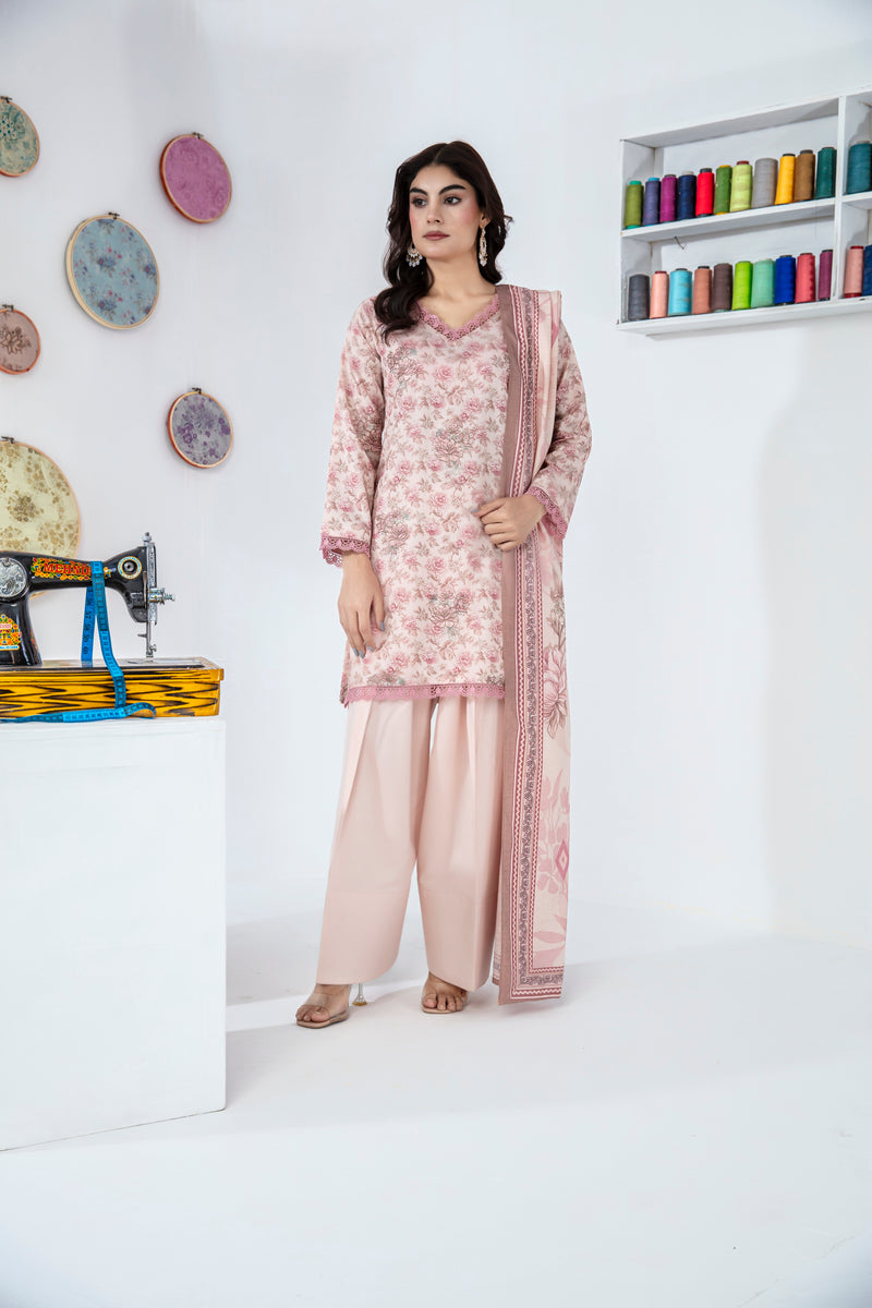 DHANAK - 3 PC UNSTITCHED