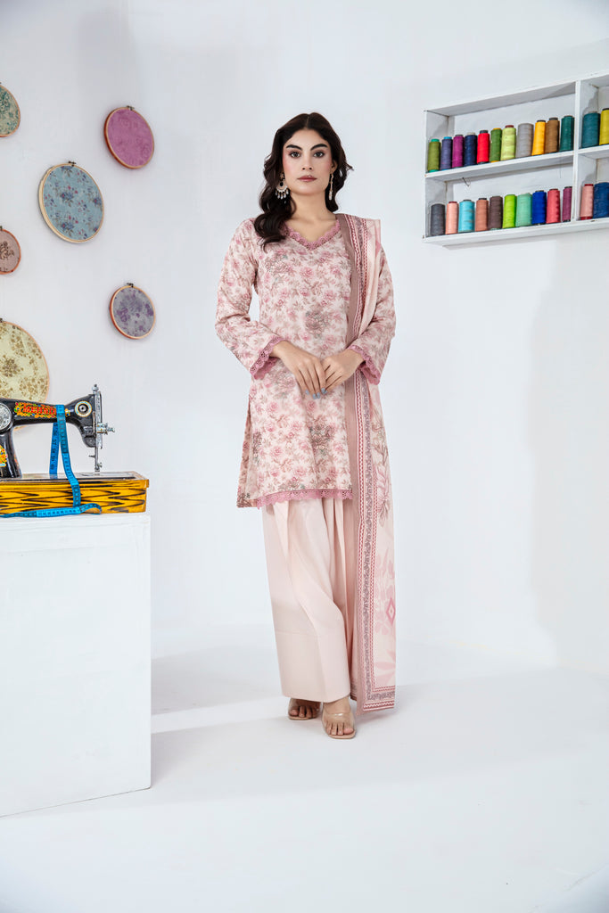 DHANAK - 3 PC UNSTITCHED