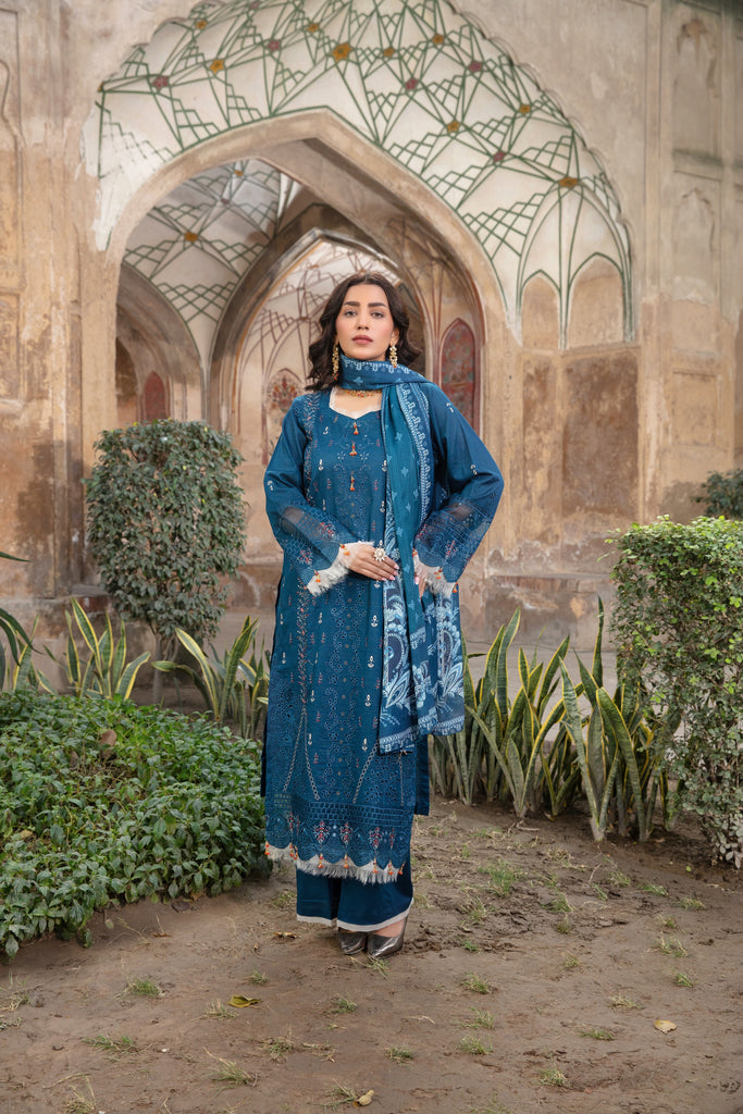 RESHQORA - 3 PC UNSTITCHED