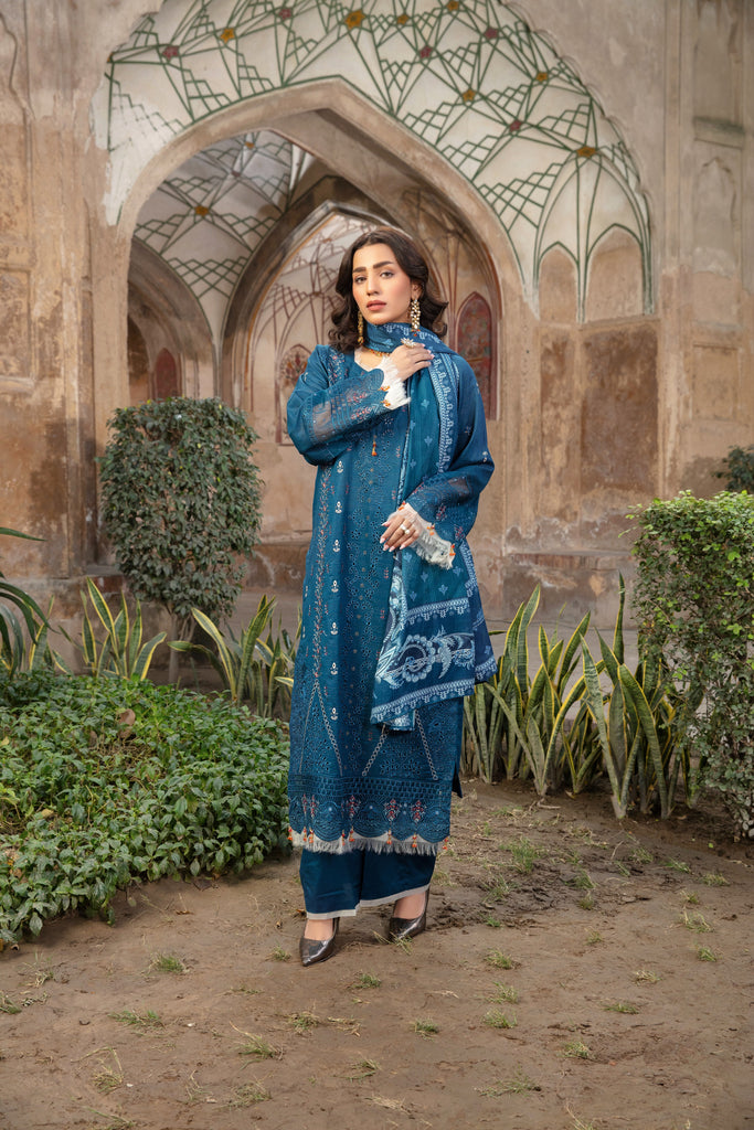 RESHQORA - 3 PC UNSTITCHED