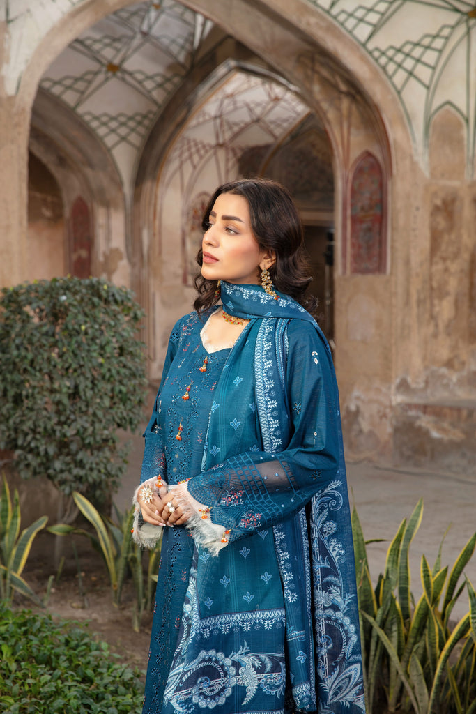 RESHQORA - 3 PC UNSTITCHED
