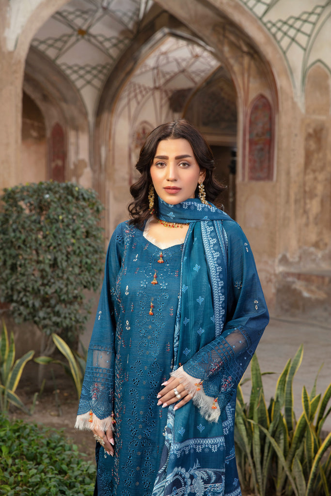 RESHQORA - 3 PC UNSTITCHED