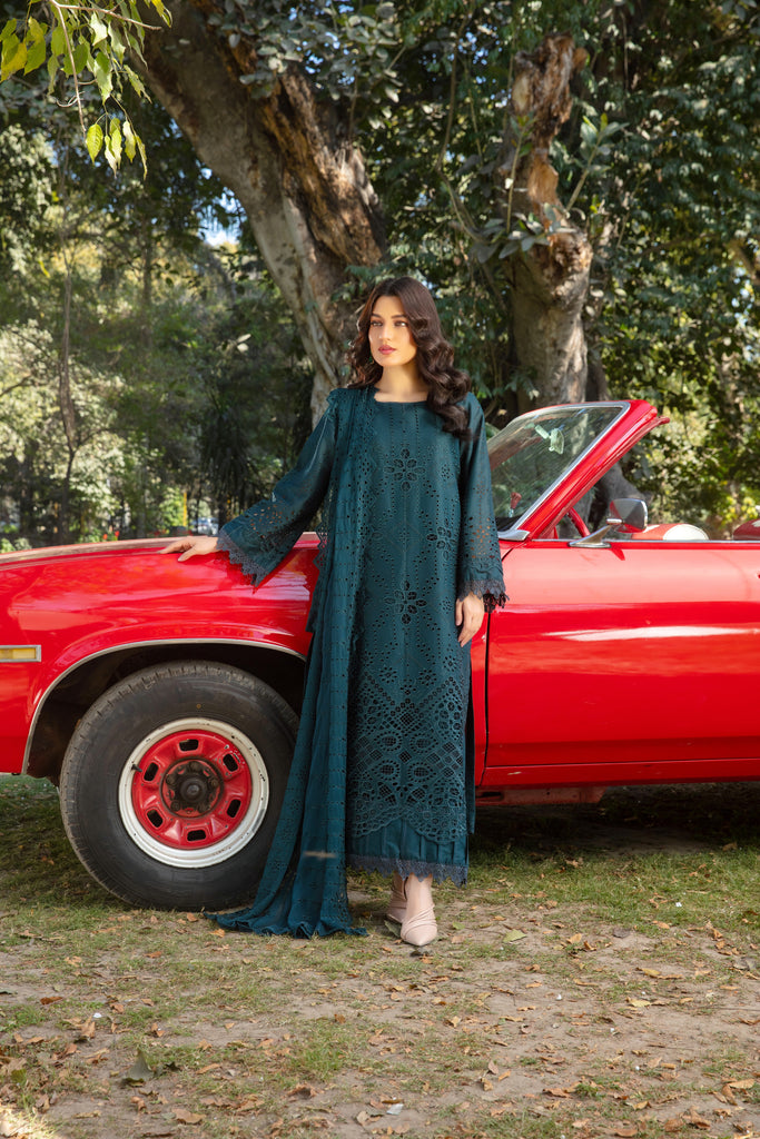 ELVINA - 3 PC UNSTITCHED