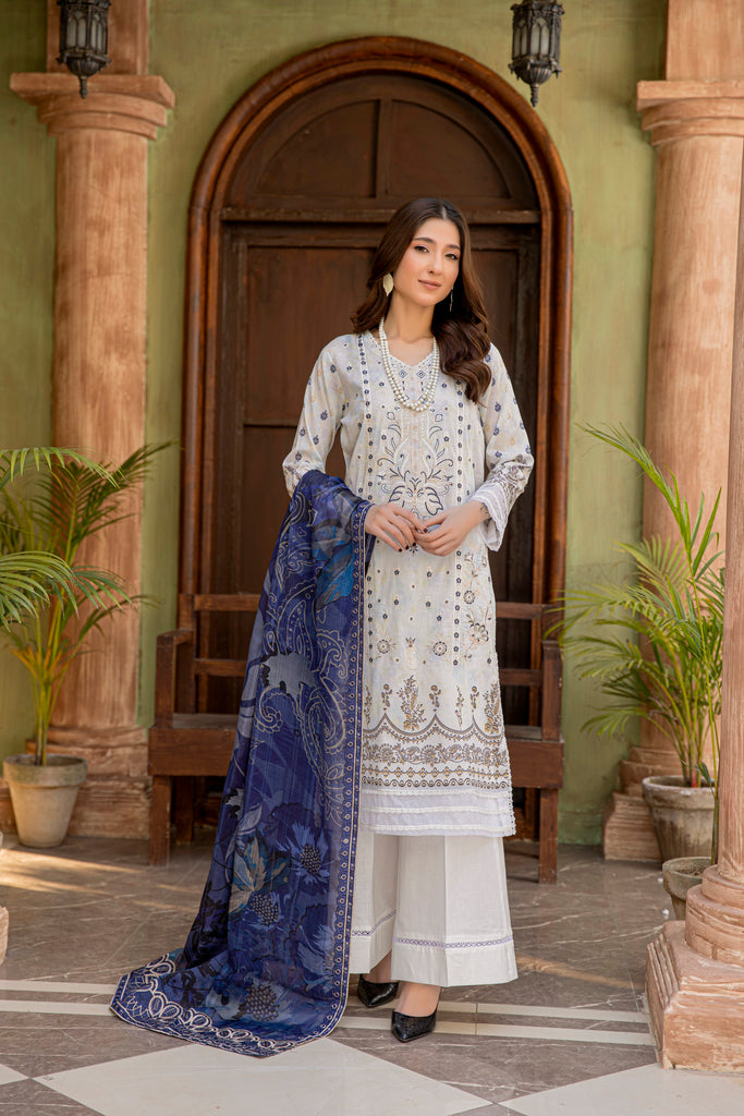 MEHRZAL - 3 PC UNSTITCHED