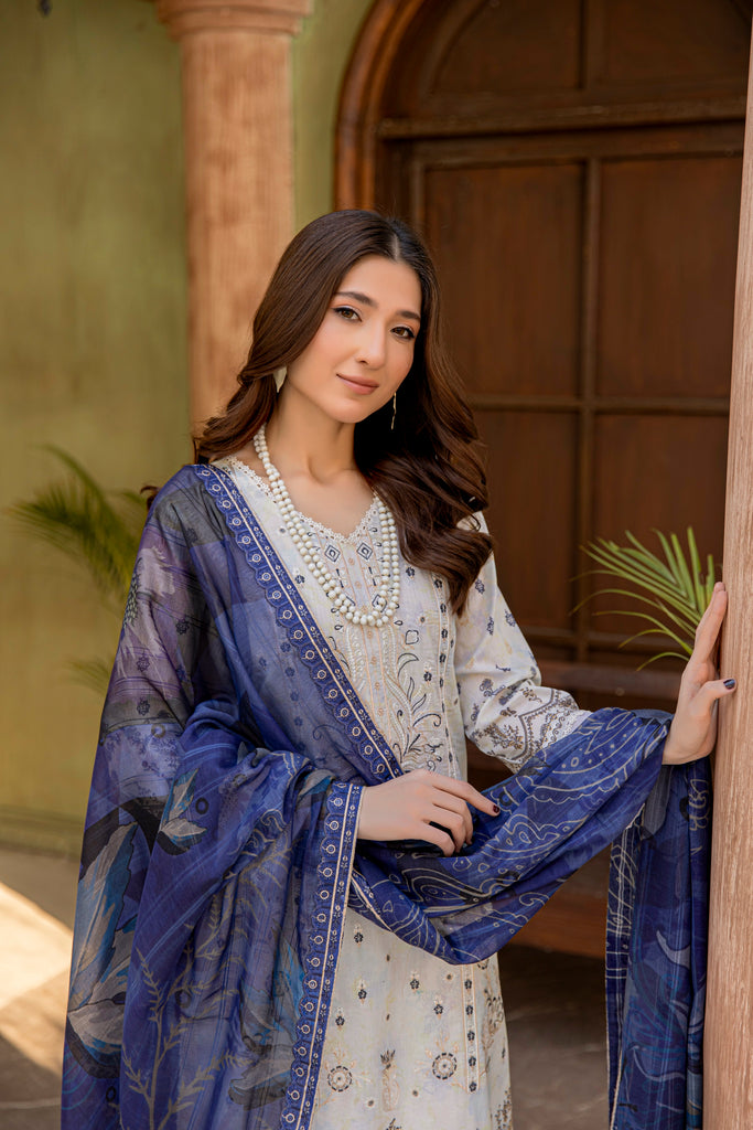 MEHRZAL - 3 PC UNSTITCHED