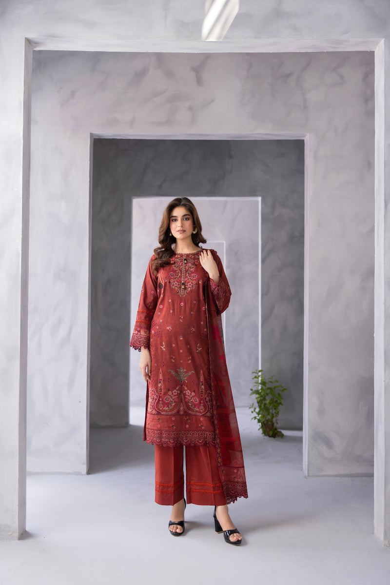 ZENARA - 3 PC UNSTITCHED