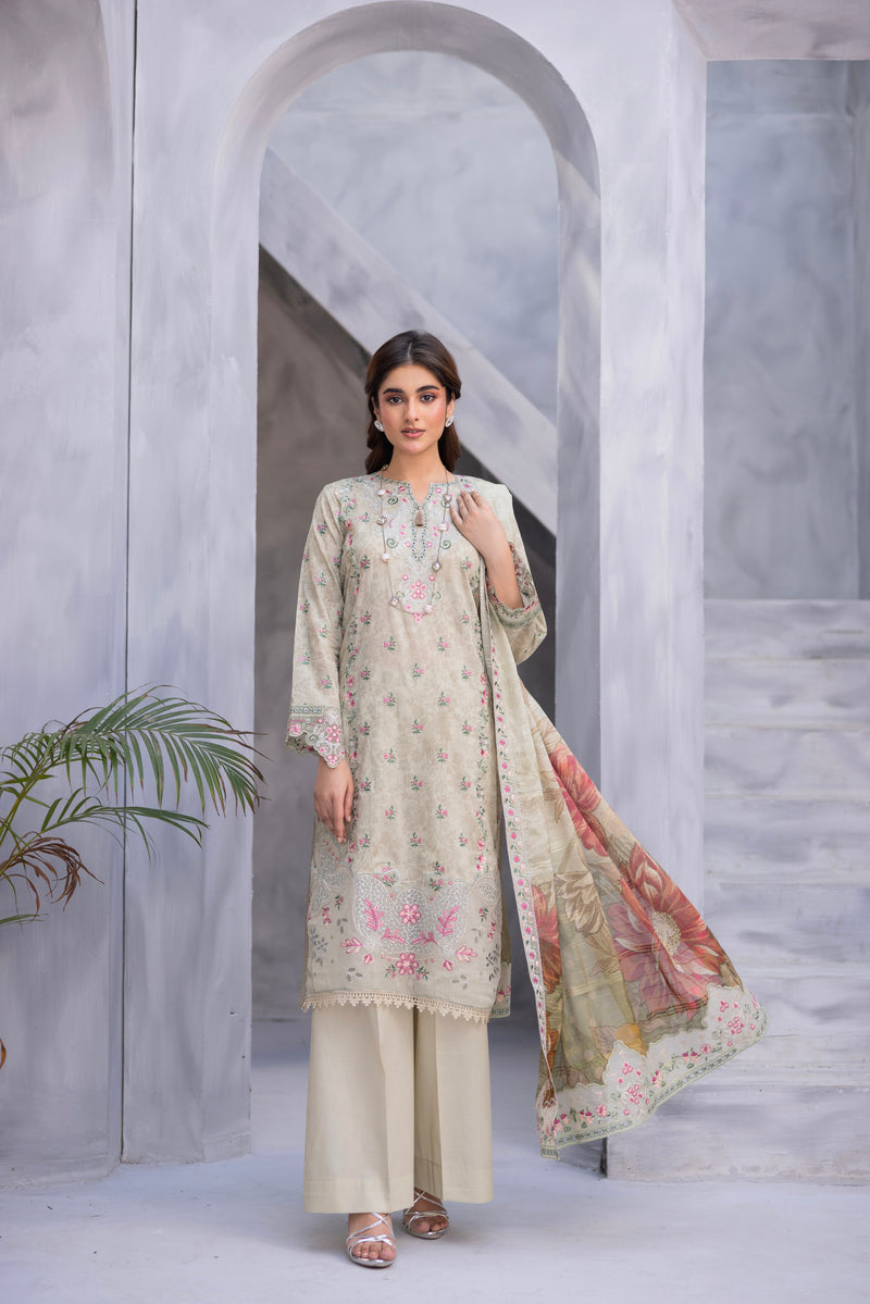 AYSHAAL - 3 PC UNSTITCHED