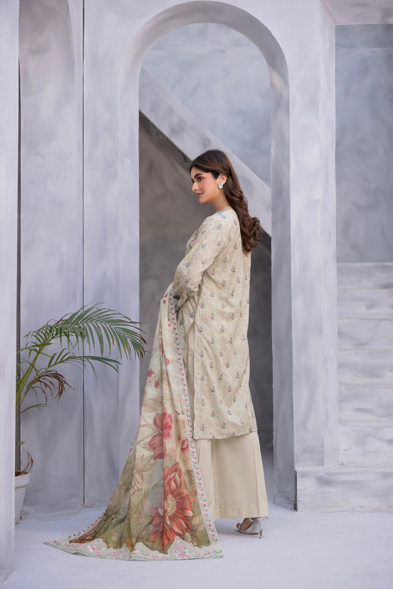 AYSHAAL - 3 PC UNSTITCHED