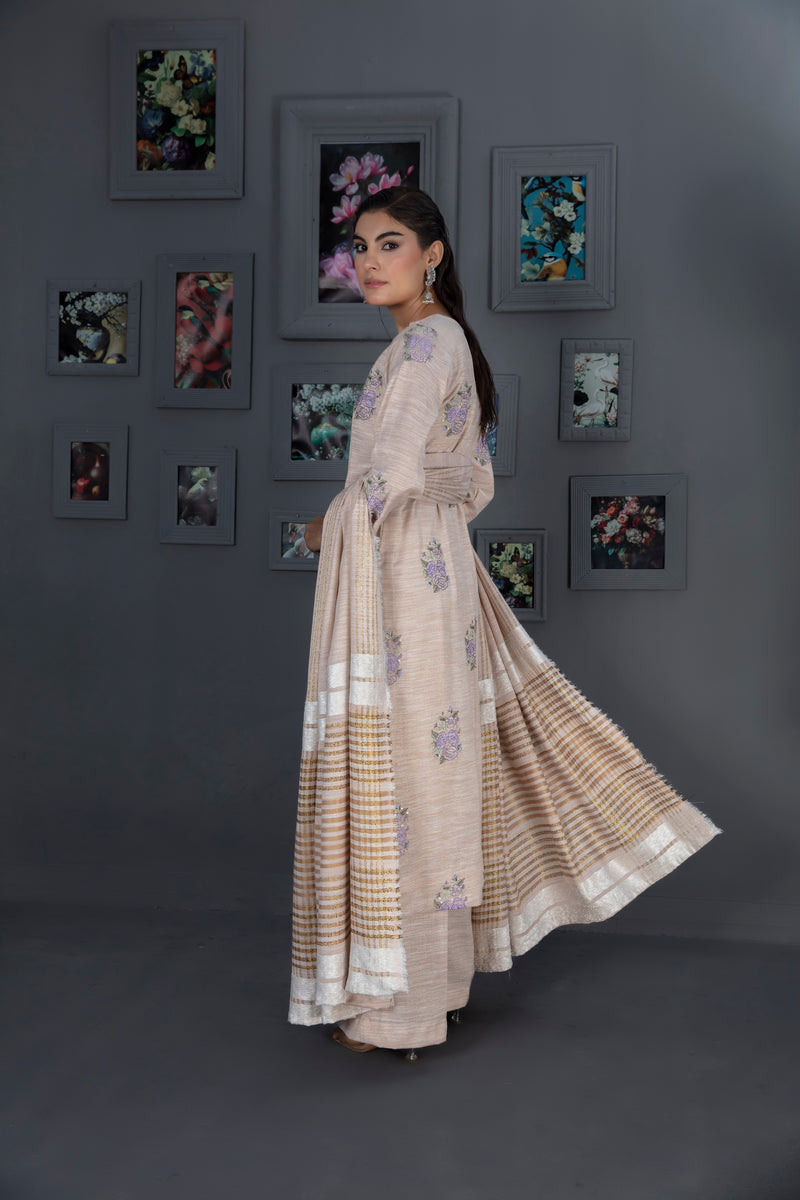 BLUSHE - 3 PC UNSTITCHED