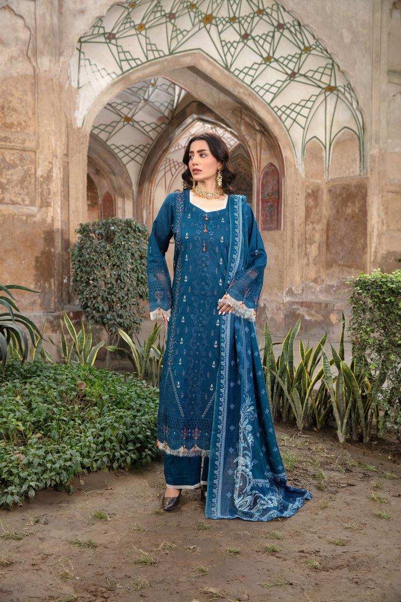 RESHQORA - 3 PC UNSTITCHED