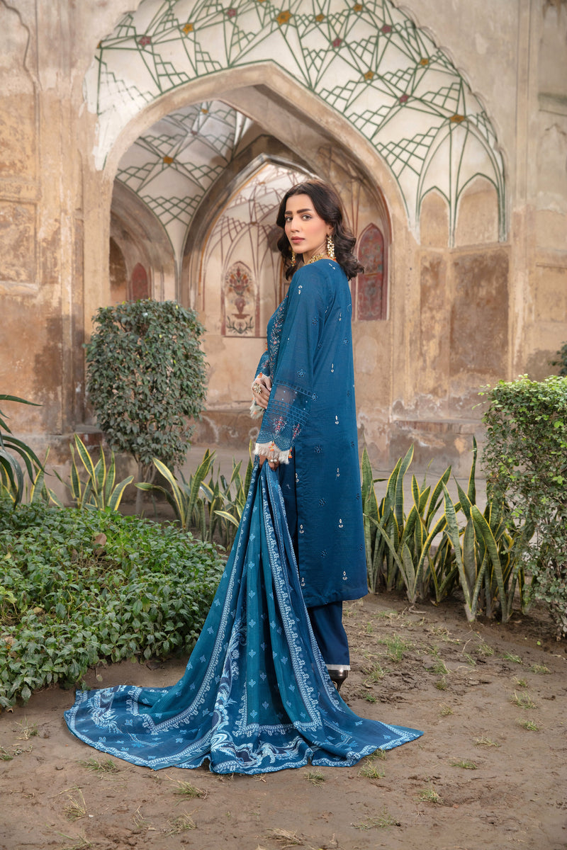 RESHQORA - 3 PC UNSTITCHED