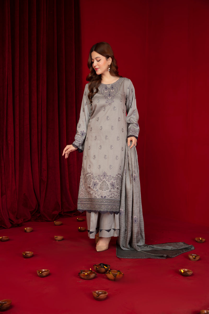 EMBROSSA - 3 PC UNSTITCHED