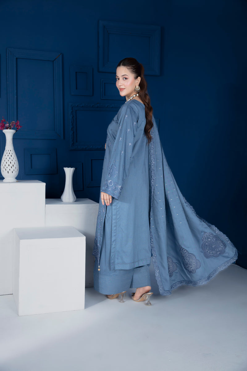 AURESSA - 3 PC UNSTITCHED