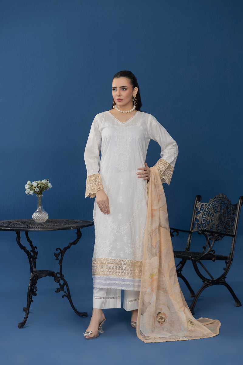 AYROONA - 3 PC UNSTITCHED