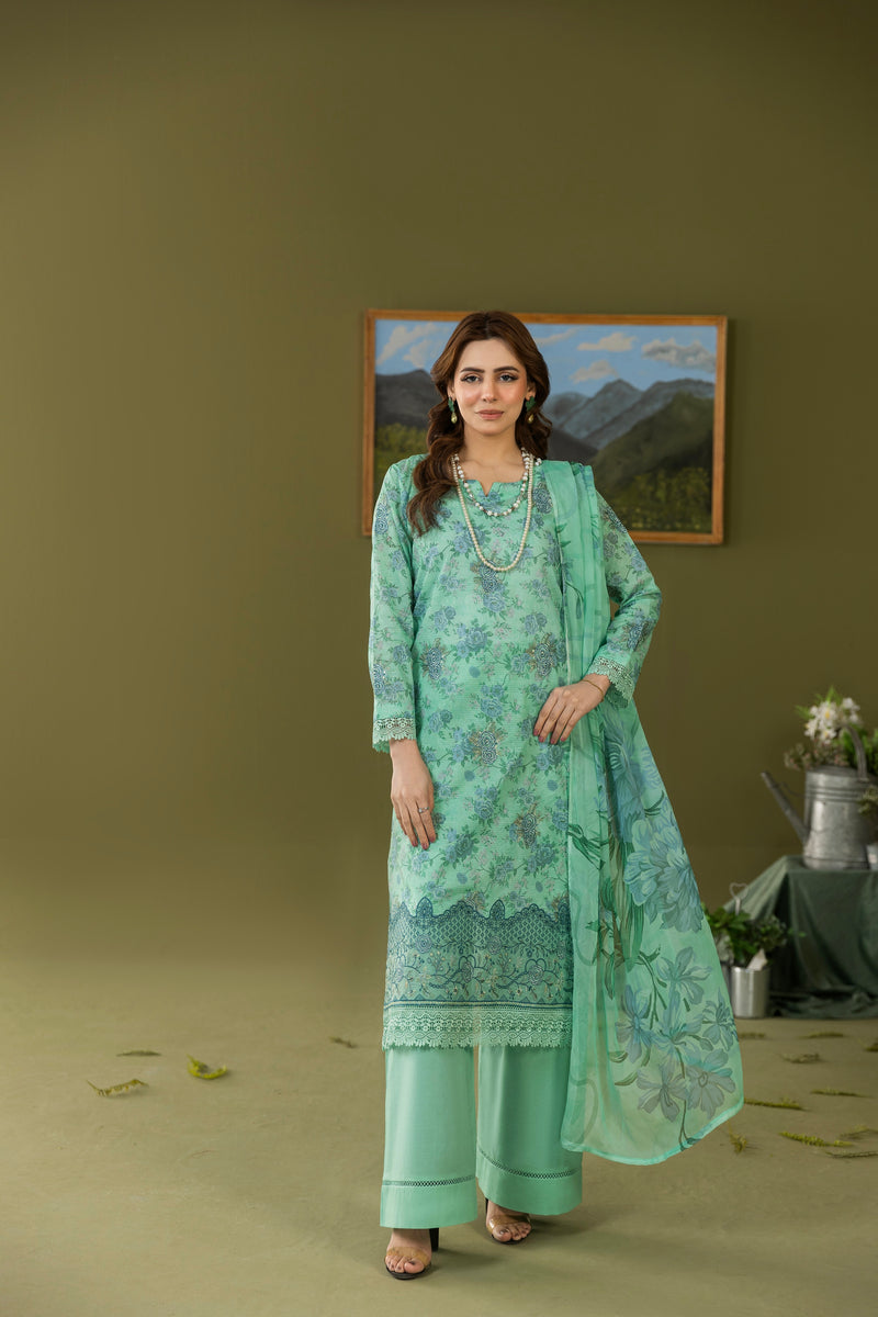 ZEVARA - 3 PC UNSTITCHED