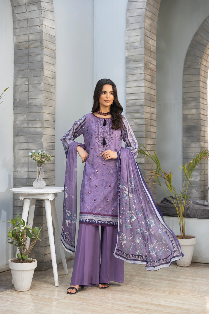 ZARNIVA  - 3 PC UNSTITCHED