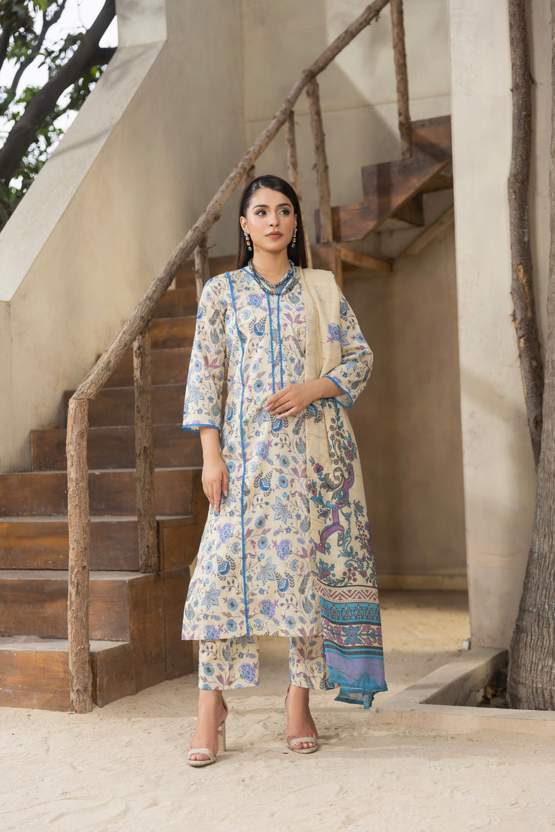 FLOREEMA - 3 PC UNSTITCHED