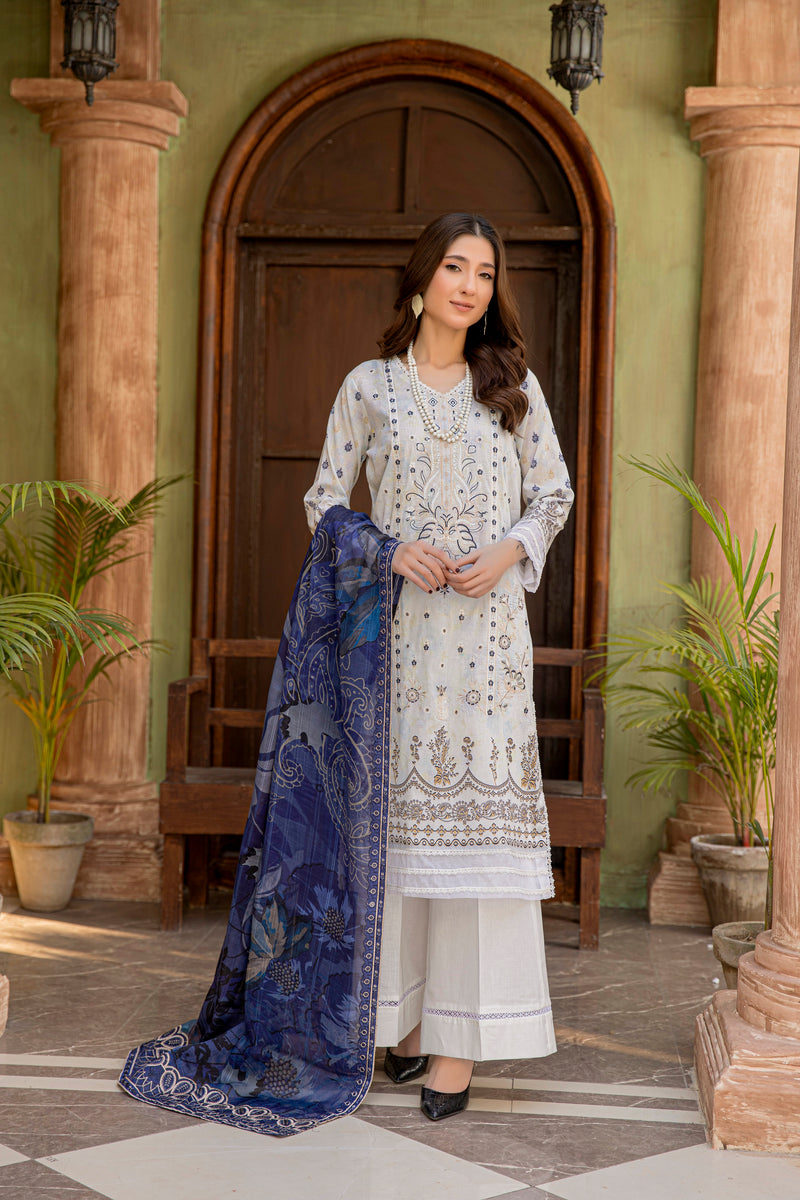 MEHRZAL - 3 PC UNSTITCHED
