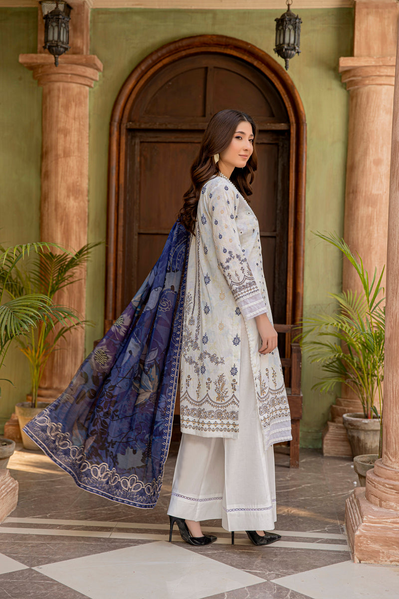 MEHRZAL - 3 PC UNSTITCHED