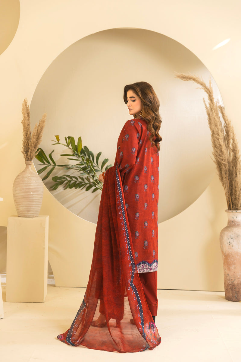 ELVORA - 3 PC UNSTITCHED