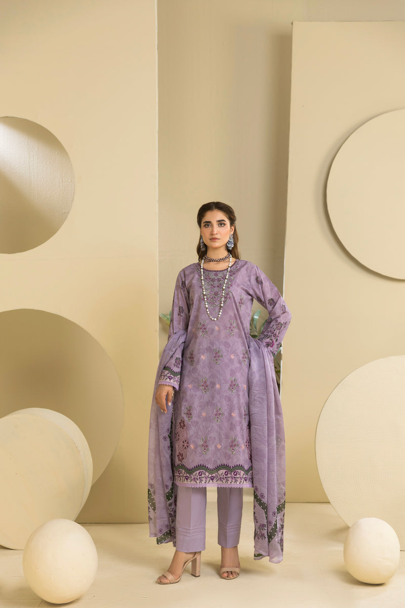 ZAREYA - 3 PC UNSTITCHED