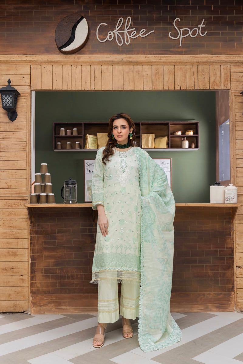 AZURE - 3 PC UNSTITCHED