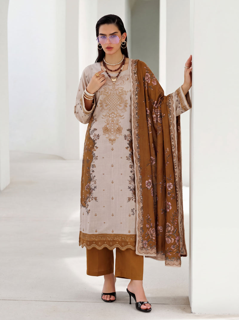 CARAMEL 3 PC UNSTITCHED