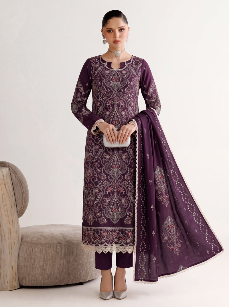 MAROON MIST PC UNSTITCHED