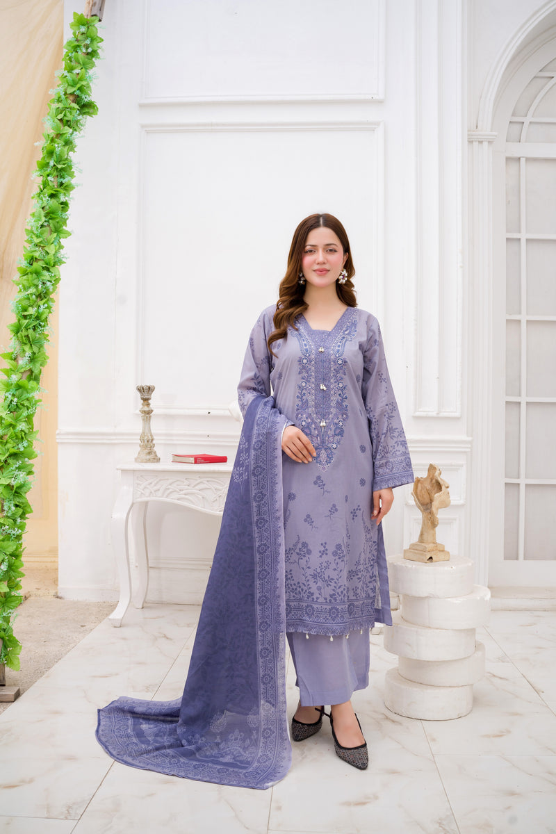 SAMREEN - 3 PC UNSTITCHED