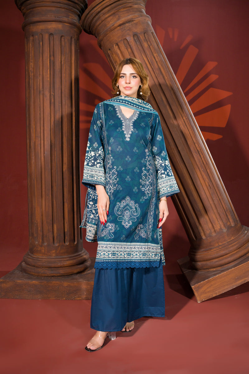 NAQAISH - 3 PC UNSTITCHED