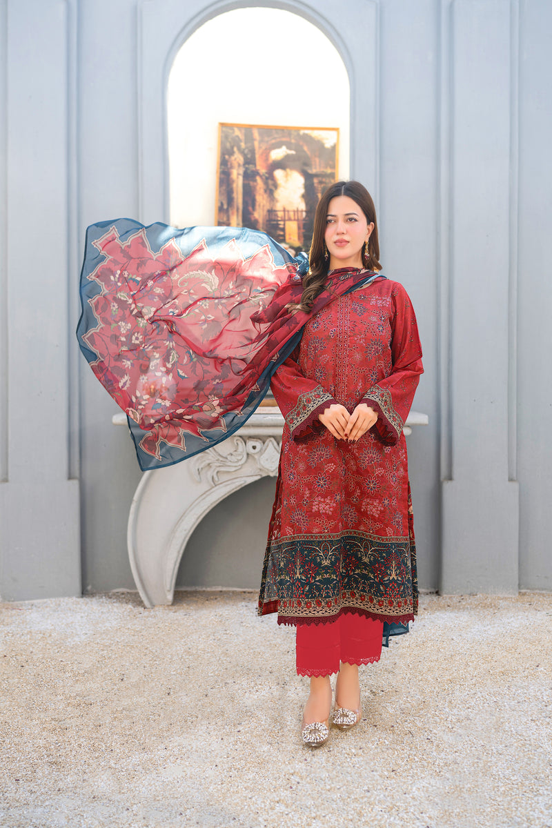 MAHEEN - 3 PC UNSTITCHED