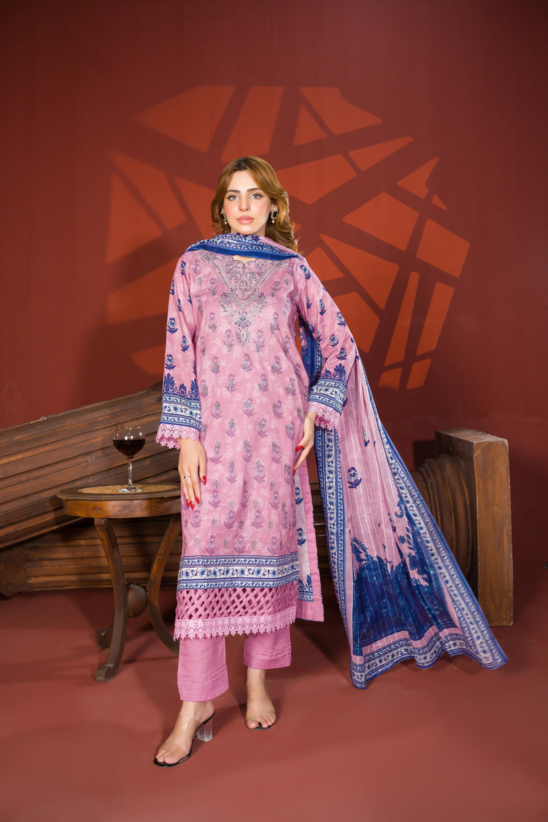 ZEBAAISH - 3 PC UNSTITCHED