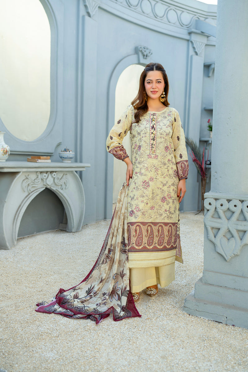 HAYA - 3 PC UNSTITCHED