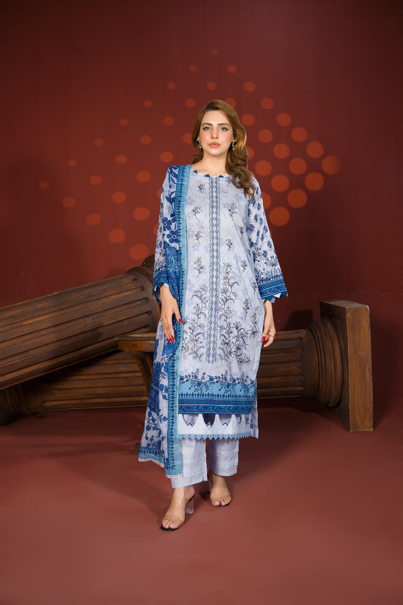 PARCHAISH - 3 PC UNSTITCHED