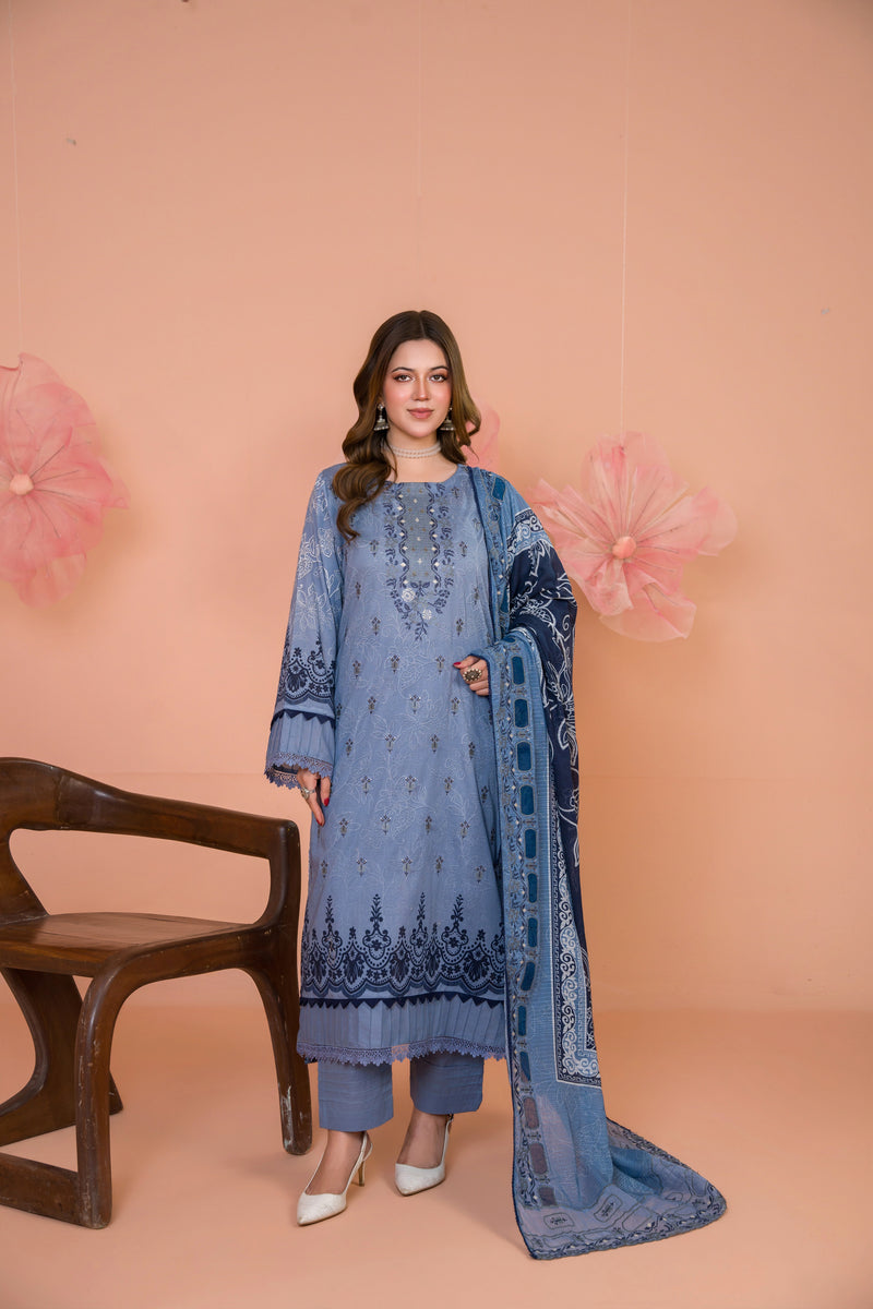 EMBROVIA - 3 PC UNSTITCHED