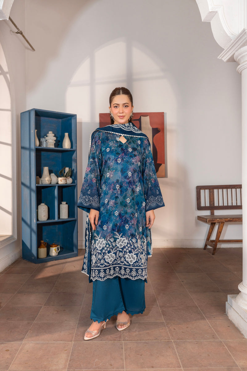 ELARA - 3 PC UNSTITCHED