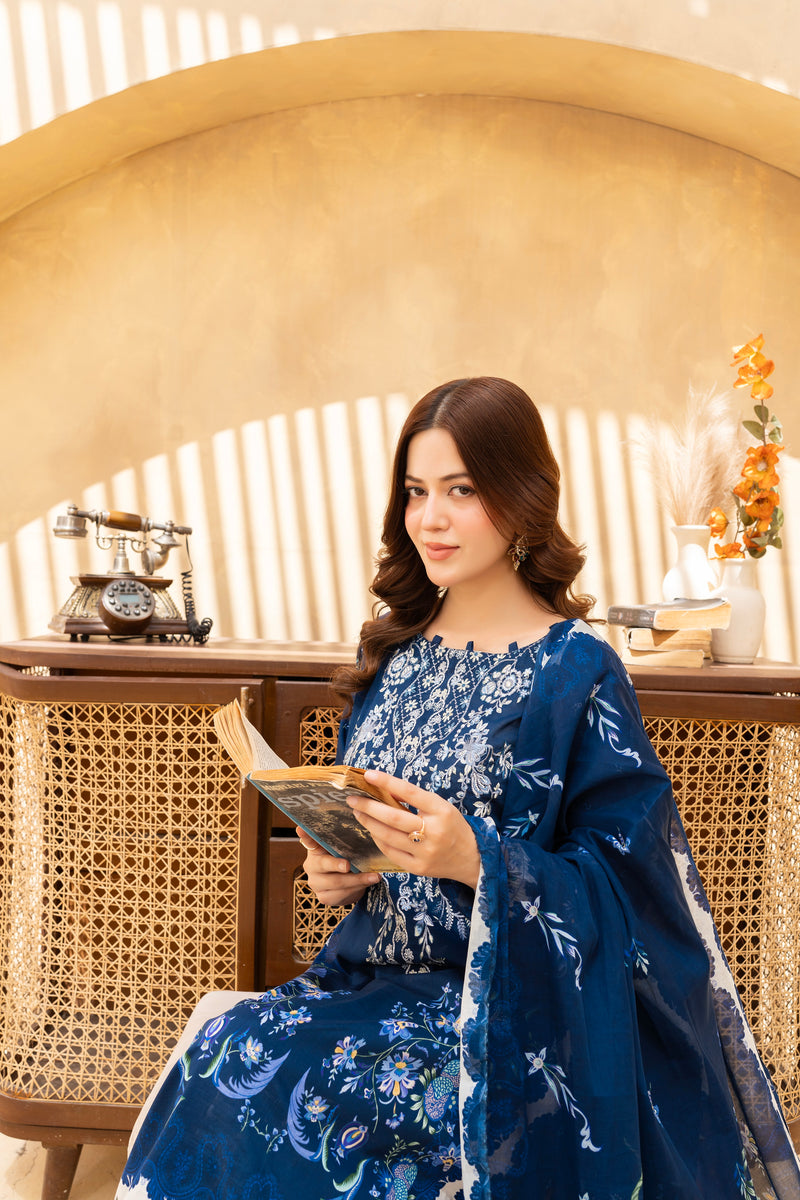 MEHRIVA - 3 PC UNSTITCHED