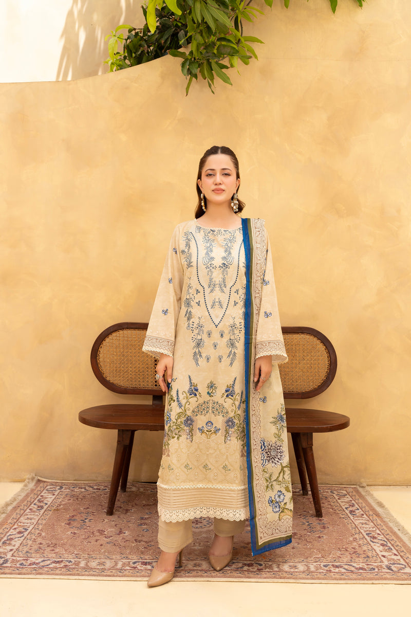 NOURIVA - 3 PC UNSTITCHED