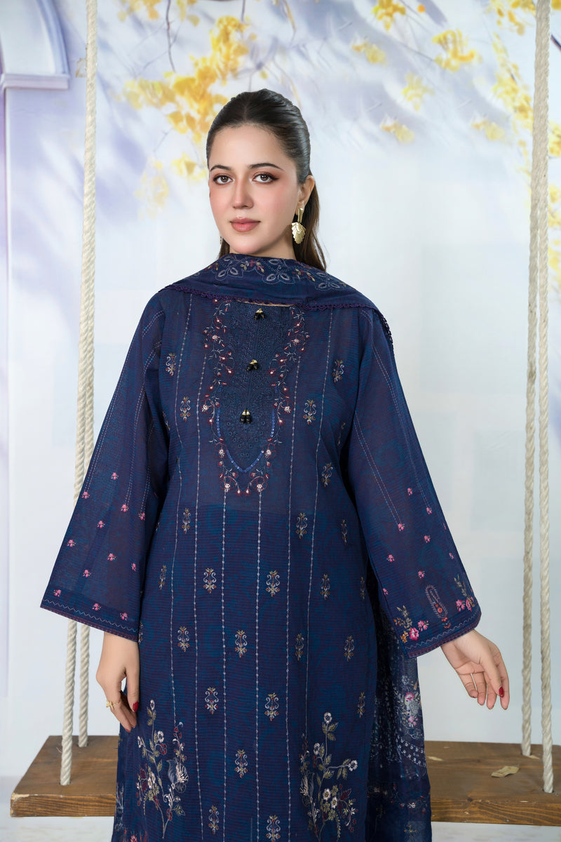 LAZEEZA - 3 PC UNSTITCHED