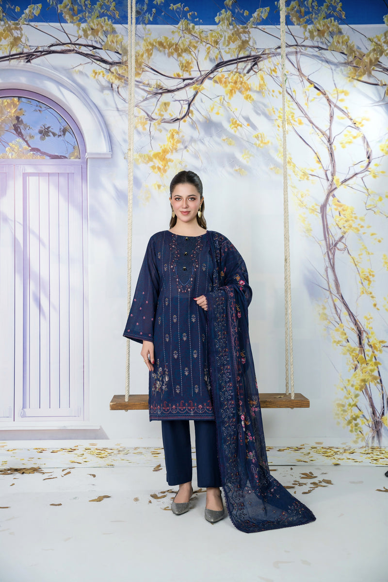 LAZEEZA - 3 PC UNSTITCHED