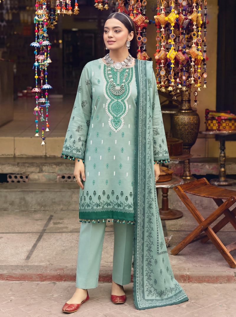 MEERNA - 3 PC UNSTITCHED