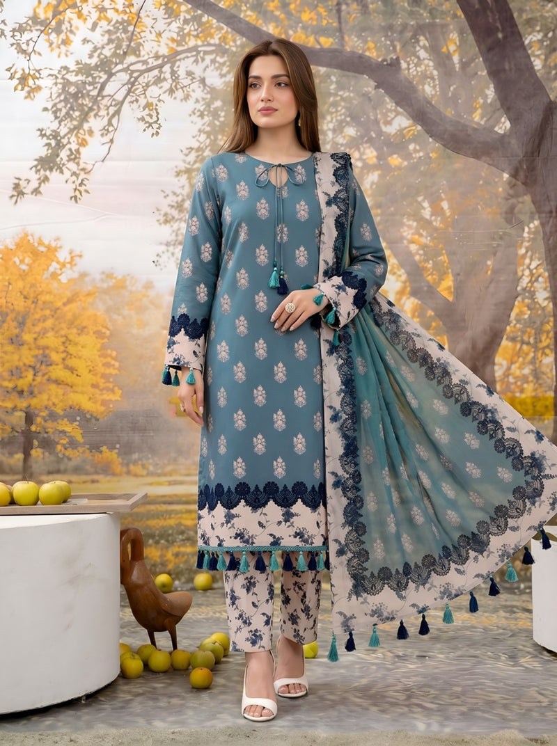 DAMASK - 3 PC UNSTITCHED