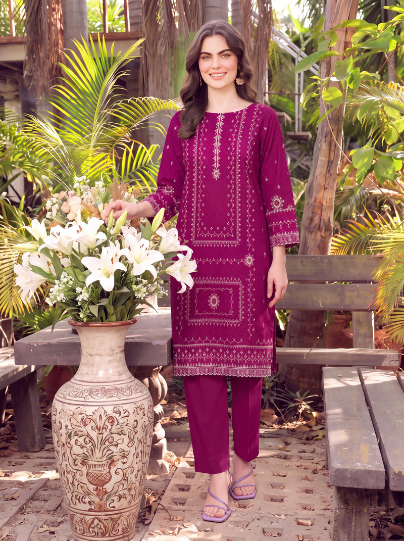BLUSH– 3 PC UNSTITCHED